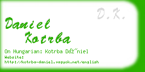 daniel kotrba business card